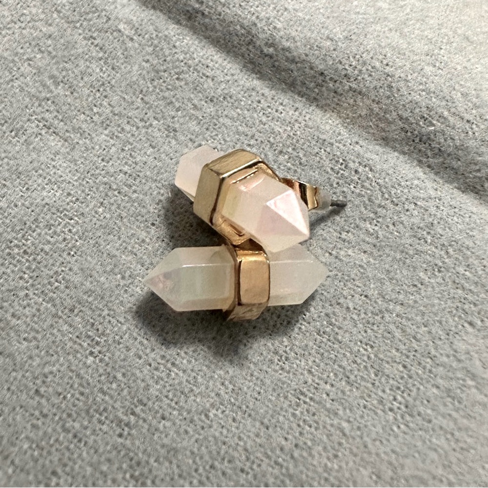 Quartz Stud Earrings! Hypoallergenic